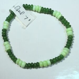 Handmade Jade & Green Opal Bracelet | 7-Inch Stretch Fit | Alaska Made